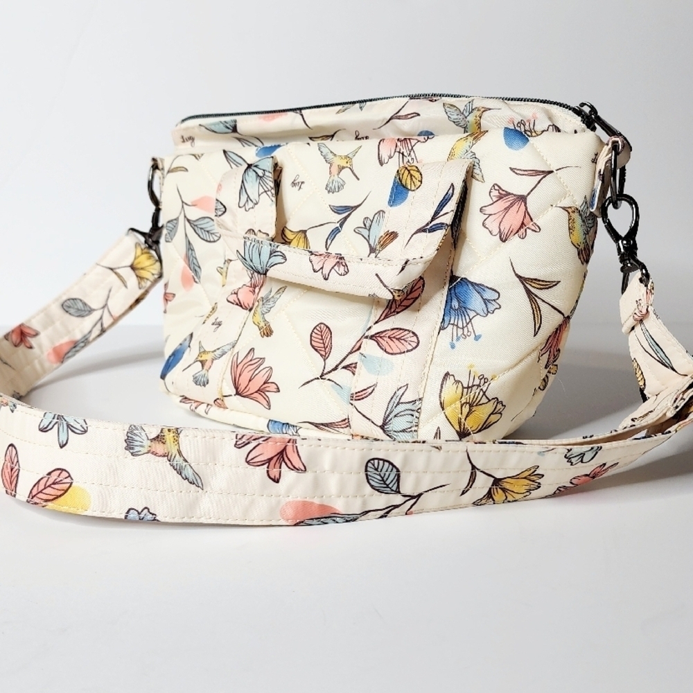 lug Floral Crossbody Bag in Cream, Pink, Blue, Yellow